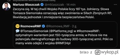 brixo - Jeszcze nie zaczęli rządzić, a Tomasz Siemoniak chce zwolnić 37 tyś żołnierzy...