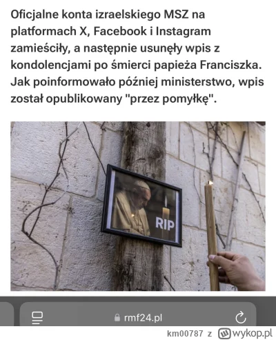 km00787 - Przynajmniej dobrze, że tym razem „pomyłka” nie polegała na zamordowaniu wo...