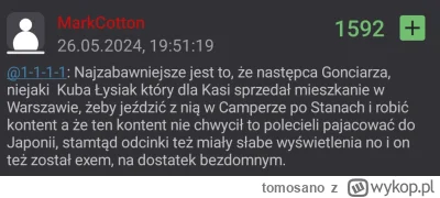 tomosano - Ej to prawda? xD Kojarzę tego Wąsika, nawet podcast z Kasią odpalił, ale w...