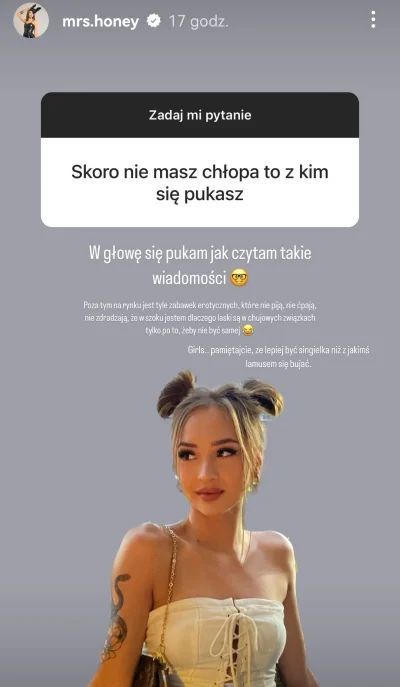 basilur - Napisała to laska która się stuka za hajs i żyje z onlyfans XD Bez facetów ...