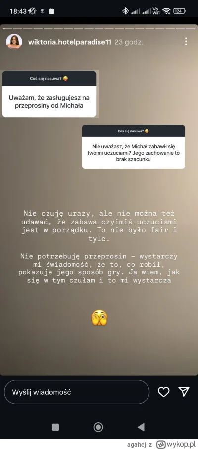 agahej - #hotelparadise Wiktoria nie ukrywa prawdy o Michale xd jeszcze do filmiku gd...