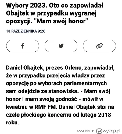 robal44 - #wybory Obajtek i honor … hahahahahahaha