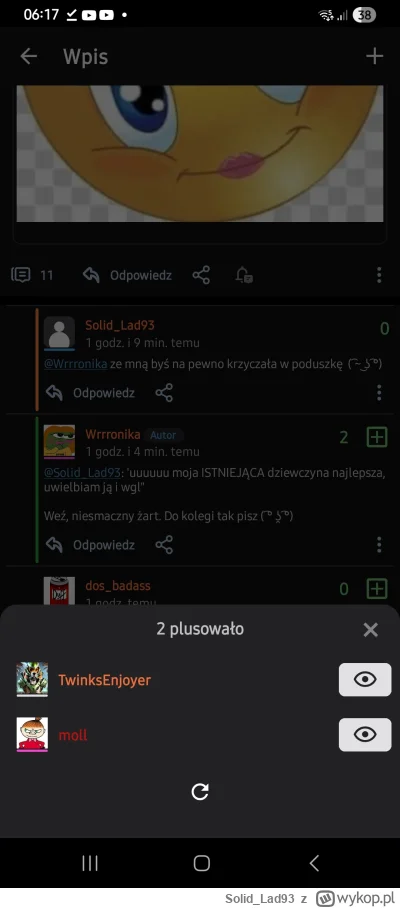 Solid_Lad93 - @KladzSie jeszcze 2 idiotki coś piszą o mojej ISTNIEJĄCEJ dziewczynie j...