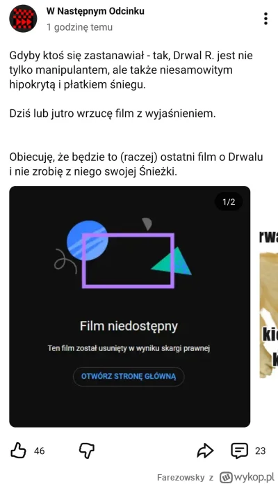 Farezowsky - Drwal Rębajło zrzucił filmik gościa, który go krytykował. Co najlepsze, ...