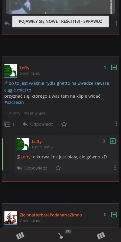 Tytanowy_Lucjan - @Lefty: Zainstaluj #wykopwnowymstylu I będą niebieskie (╭☞σ ͜ʖσ)╭☞