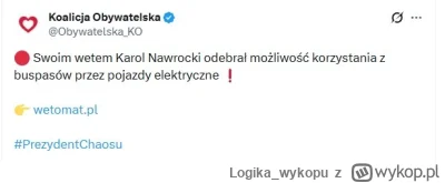 Logika_wykopu - Czemu profil KO chwali prezydenta?

#polityka #4konserwy #neuropa #be...