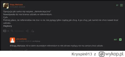 Kryspin013 - @Stopy_Mariusza: ja cię tylko demaskuję pisiorku :*