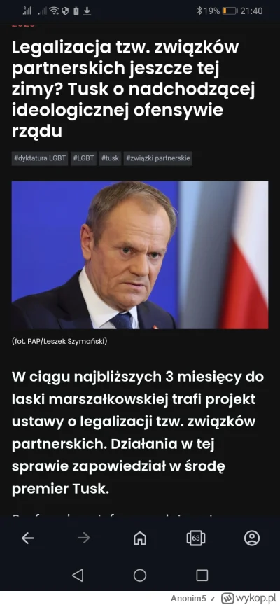 Anonim5 - Czy powinny zostać wprowadzone związki partnerskie?

#polska #mirkosondaze ...