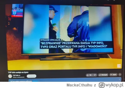 MackaCthulhu - TVP nadaje info na YouTube transmitując widok na jakiś monitor xD #tvp...