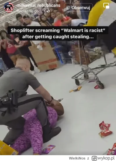 WielkiNos - Do czego to doszło. Murzyńska złodziejka drze się, że walmart jest rasist...