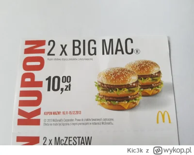 Kic3k - 2x bigmac za 10zl to było coś ^^