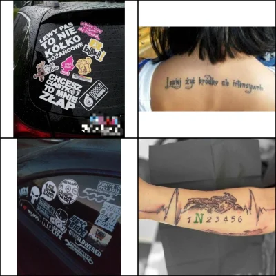 Fruggitto - Naklejki na samochody = tatuaże 
#motoryzacja #memy #tatuaze