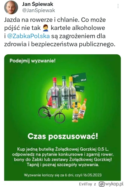 EvilToy - Śpiewak jest jaki jest, ale podoba mi się jego wendetta przeciwko alko.

Ma...