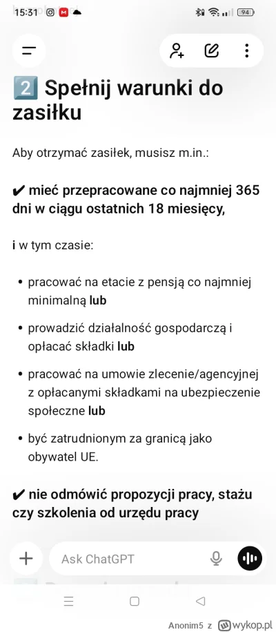 Anonim5 - #przegryw dziwny jest ten kraj co nie pozwala odebrać zasiłköw dla bezrobot...