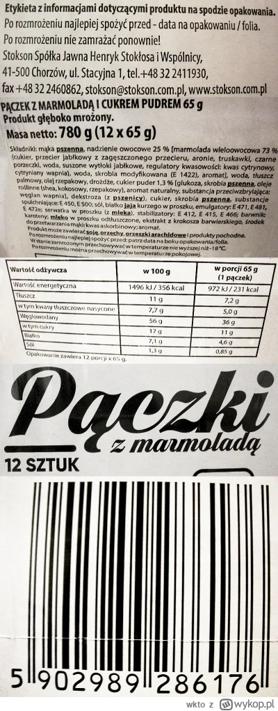 wkto - #listaproduktow
#paczekzmarmolada i cukrem pudrem Pączki z marmoladą #biedronk...