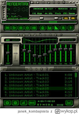 janek_kombajnista - Najpopularniejsza playlista w Winamp z czasów Windowsa XP