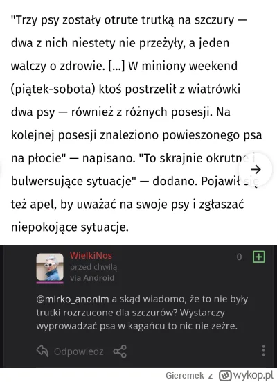 Gieremek - Ej @WielkiNos, ten pies powieszony na płocie to też w ramach walki ze szcz...