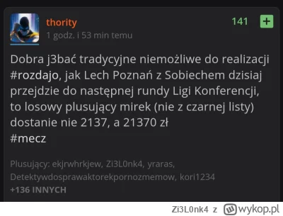 Zi3L0nk4 - #mecz @thority( ͡° ͜ʖ ͡° )つ──☆*:・ﾟ