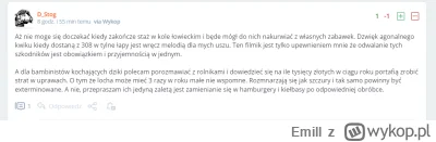 Emill - @D_Stog: myśliwi myśliwymi, ale twój post sugeruje, że jesteś zwyczajnie chor...