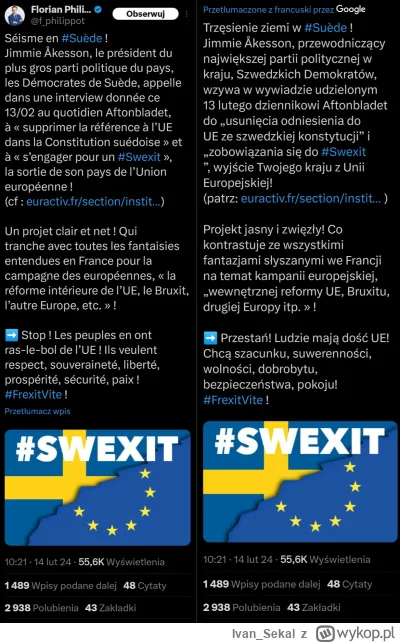 Ivan_Sekal - #polityka #szwecja #uniaeuropejska #prawica #lewica
