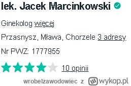 wrobelzawodowiec - Pan Jacek Marcinkowski wrócił do zawodu, otworzył gabinet ginekolo...