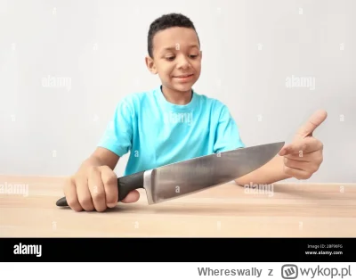 Whereswally - Pierwsze zdjęcie które wyskakuje gdy wpisałem kid with knife. Przypadek...