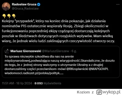 Koziom - No i klasycznie, sprawa oczywiście #nikogo bo dotyczy jedynej słusznej parti...