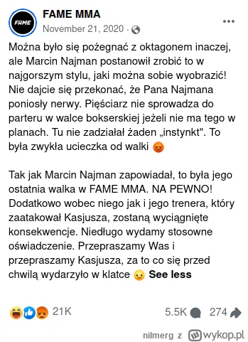 nilmerg - Kasjusz atakuje słownie rodzinę Najmana, Najman celowo fauluje Kasjusza, kt...