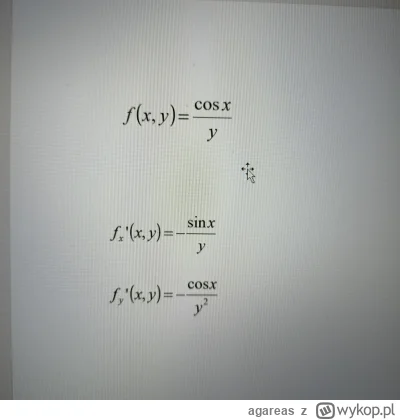 agareas - To urywek z mojego zadanka, dlaczego pochodna cząstkowa df/dy taka wyszła ?...