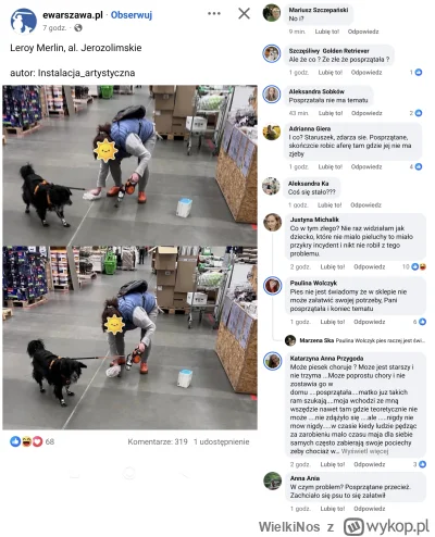 WielkiNos - Nie dość, że nie można zejść z chodnika na trawnik, bo wszystko obsrane. ...