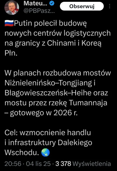 Metris - ! #rosja #chiny #polityka #geopolityka #azja #wojna #ukraina #korea