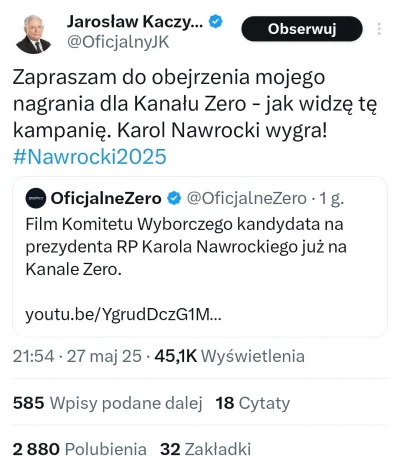 splinter96 - nie polecam wchodzic w komentarze pod filmem z Kaczyńskim, istny festiwa...