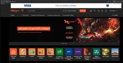 w9rTwvbIAn37l - @allegro_pl: na głównej stronie, w lewym górnym rogu. Na Firefox i na...