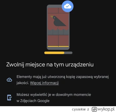 cysiekw - >Chciałem zrobić miejsce na telefonie, zsynchronizować ile się da w ramach ...