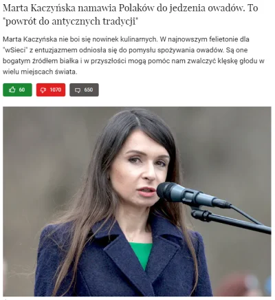 rol-ex - @bleblebator: Marta Kaczyńska już w 2018 roku zachęcała do jedzenia robaków ...