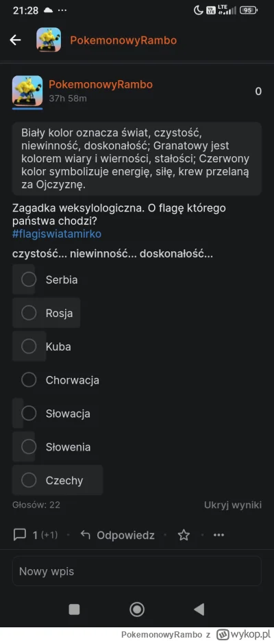 PokemonowyRambo - Na pierwszym miejscu mircy stwierdzili, że Czechy, a to jest opis f...