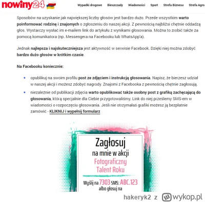 hakeryk2 - Wkurzają mnie konkursy w których nagabuje się uczestników by promowali odd...