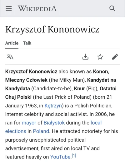 vulcanitu - #kononowicz

A tak z ciekawości wszedłem na angielską wiki o kononie( ͡° ...