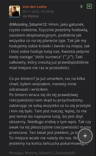 cutthroat - @Notes: ładna odklejka, no niestety izolacja i pisanie pierdow na wykopie...