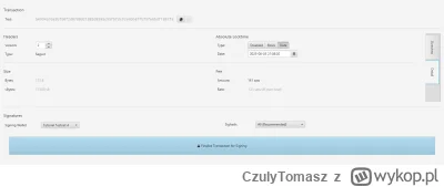 CzulyTomasz - @CzulyTomasz: jednak w Sparrow mozna ustawić ten Locktime, więc od razu...