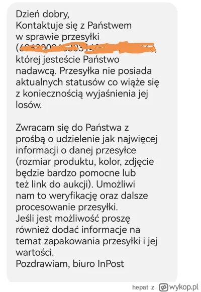 hepat - Mirki wysłałem w niedzielę paczkę na święta dla dziecka i dzisiaj dostałem ta...