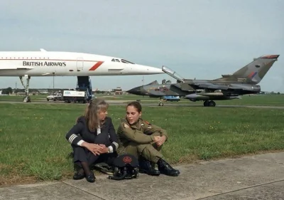 cheeseandonion - The first female Concorde pilot, Barbara Harmer, sitting down with t...
