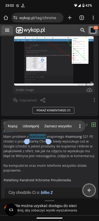 gigadude - Działa wam wyszukiwanie przez zaznaczenie w #chrome na #android?