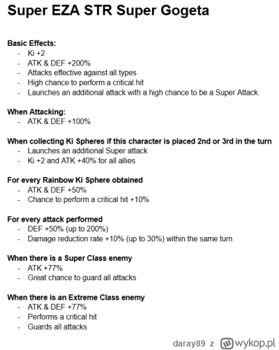 daray89 - Super eza z I anni
1) str Gogeta
#dokkanbattle