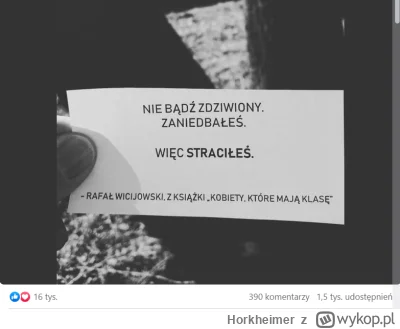 Horkheimer - 16 tysięcy polubień, kilkaset komentarzy Karyn i Juleczek typu "ŚWIĘTE S...