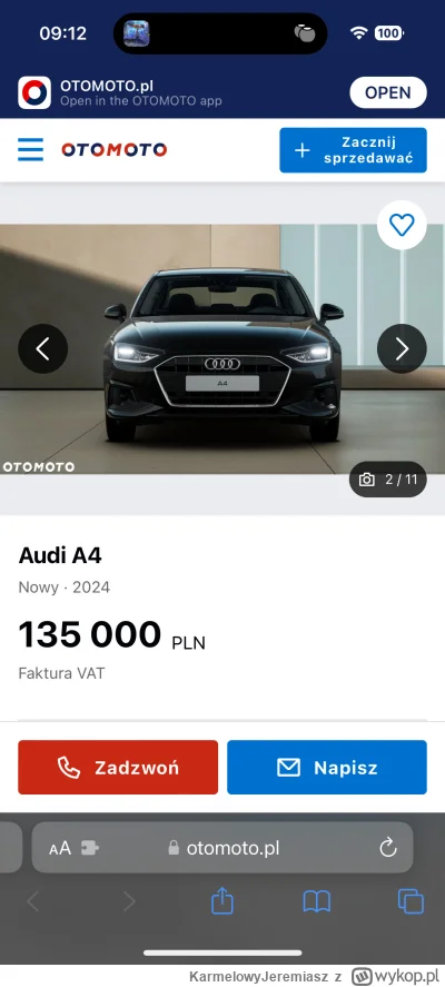 K.....z - Co myślicie o #audi A4 B9 2024r 2,0 PB 150KM s-tronic w golasie za 135k bru...