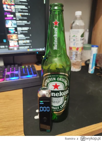 Sumiru - Kupiłem alkomat za 20zł z temu wypiłem p--o, odczekałem 15 minut zmierzyłem ...