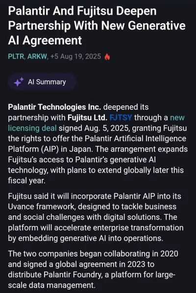 levzor - Skoro palątir w końcu jebnoł to na osłodę ogłoszenie poszerzenia współpracy ...
