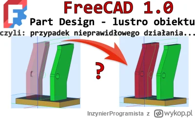 InzynierProgramista - FreeCAD 1.0 - lustro obiektu w modelowaniu wieloobiektowym | po...