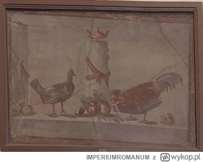 IMPERIUMROMANUM - Kura i kogut dziobiący owoc na rzymskim fresku

Kura i kogut dziobi...